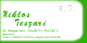 miklos teszari business card